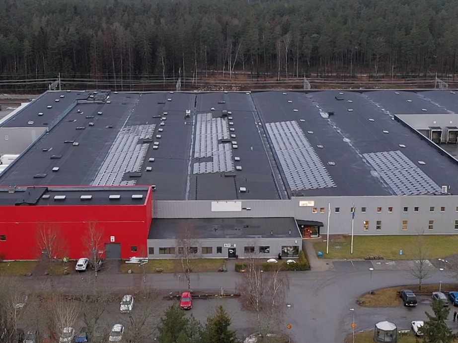 Anläggning som drivs av solpaneler Anläggning som drivs av solpaneler